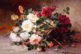 Photo of "A STILL LIFE OF ROSES" by EUGENE HENRI CAUCHOIS