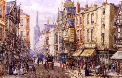 Photo of "EASTGATE STREET, CHESTER CIRCA 1895" by JOHN (LIVING ARTIST) SUTTON