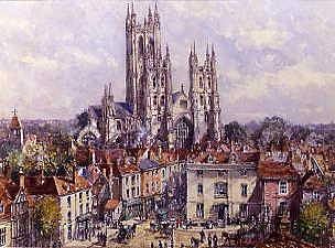 Photo of "CANTERBURY CATHEDRAL FROM THE WEST. CIRCA 1895" by JOHN (LIVING ARTIST) SUTTON