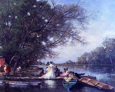 Photo of "THE BOATING PARTY" by FERDINAND HEILBUTH