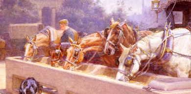 Photo of "THE WATERING TROUGH" by JOHN CHARLES DOLLMAN
