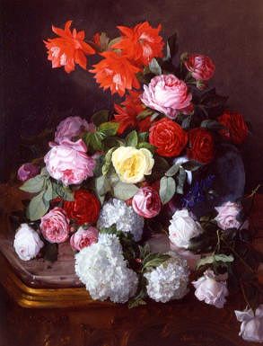 Photo of "A RICH STILL LIFE OF FLOWERS" by JOSE MARIA BRACHO Y MURILLO