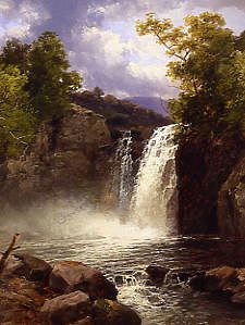 Photo of "A WATERFALL IN THE HILLS" by JOHN BRANDON (ACTIVE 185 SMITH