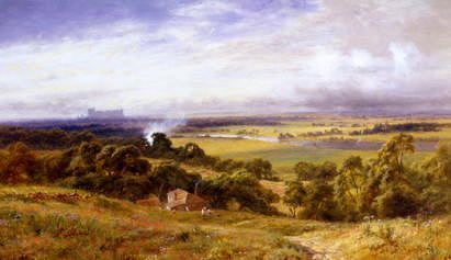 Photo of "A VIEW OF RUNNYMEDE WITH WINDSOR CASTLE, ENGLAND" by ROBERT GALLON