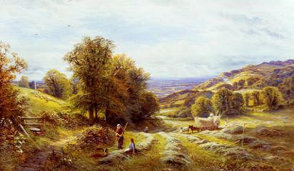 Photo of "HAYMAKING NEAR SEDLESCOMBE, SUSSEX, ENGLAND" by ALFRED GLENDENING
