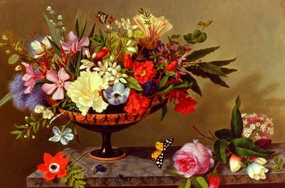 Photo of "A STILL LIFE OF ANEMONES AND ROSES" by ADOLF SENFF