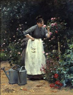 Photo of "IN THE ROSE GARDEN" by VICTOR GABRIEL GILBERT