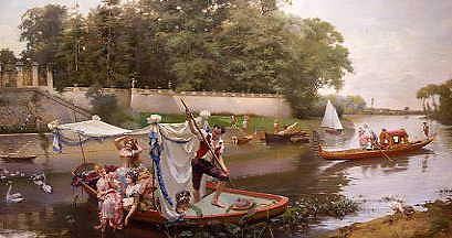 Photo of "THE BOATING PARTY" by ORESTE (LIFESPAN DATES N CORTAZZO