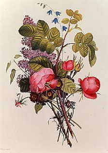 Photo of "BOUQUET OF ROSE, LILAC AND AURICULA" by JEAN LOUIS PREVOST