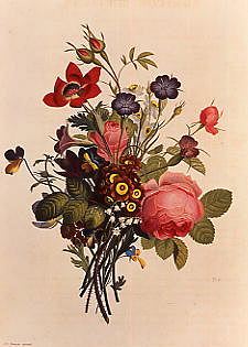 Photo of "BOUQUET OF ROSE AND LILY OF THE VALLEY" by JEAN LOUIS PREVOST