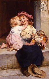 Photo of "A KISS FOR THE ORANGE SELLER" by FREDERICK MORGAN
