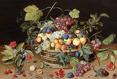 Photo of "STILL LIFE WITH A BASKET OF FRUIT" by ISAAC SOREAU