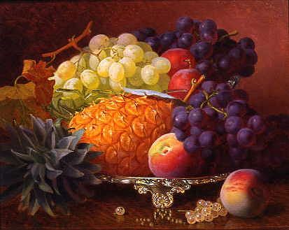 Photo of "A STILL LIFE OF GRAPES AND PINEAPPLE" by ELOISE HARRIET STANNARD
