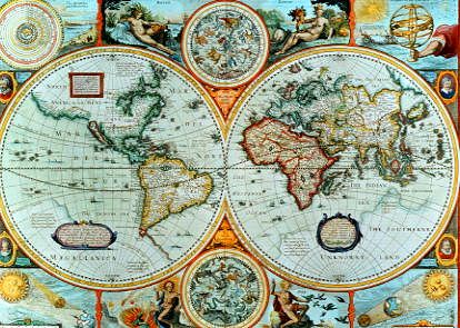 Photo of "TWIN HEMISPHERES MAP, 1627" by JOHN SPEED