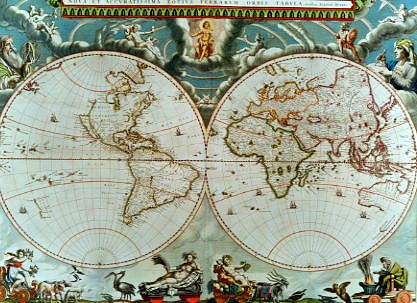 Photo of "MAP OF THE WORLD, 1662" by JEAN BLAEU