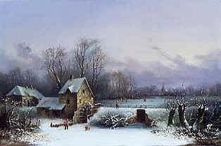 Photo of "THE MILL IN THE SNOW" by EDWARD PARTRIDGE