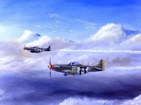 Photo of "LITTLE FRIENDS (P.51 MUSTANG, 8TH U.S.A.F)" by IAN (LIVING ARTIST) BRIGHT