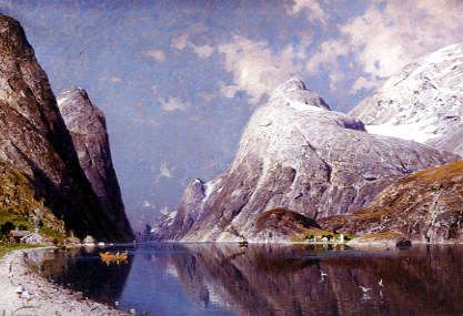 Photo of "REFLECTIONS IN A NORWEGIAN FJORD" by ADELSTEEN NORMANN