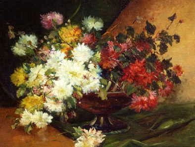 Photo of "A STILL LIFE WITH ASTERS" by EUGENE HENRI CAUCHOIS