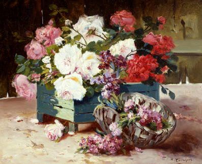 Photo of "PINK AND RED ROSES" by EUGENE HENRI CAUCHOIS