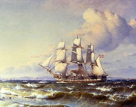 Photo of "SHIPPING OFF THE COAST ON A BREEZY DAY" by CARL FREDERICK SORENSEN