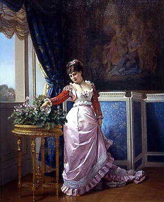 Photo of "WATERING FLOWERS" by AUGUSTE TOULMOUCHE