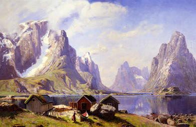 Photo of "A FJORD IN NORWAY" by HANS ANDREAS DAHL