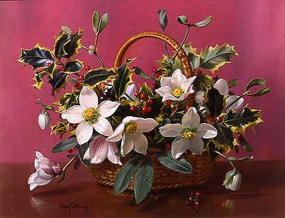 Photo of "CHRISTMAS ROSES, HOLLY AND MISTLETOE" by ALBERT (COPYRIGHT CONTRO WILLIAMS