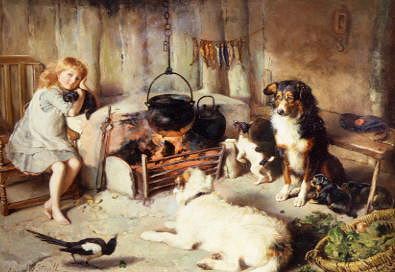Photo of "WAITING FOR SUPPER" by ALFRED WILLIAM STRUTT
