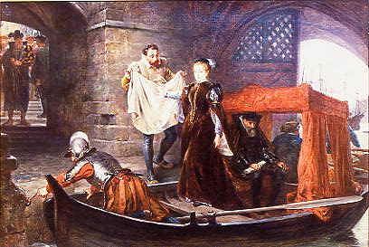Photo of "MARY QUEEN OF SCOTS ARRIVING AT THE TOWER OF LONDON" by ROBERT ALEXANDER HILLINGFORD
