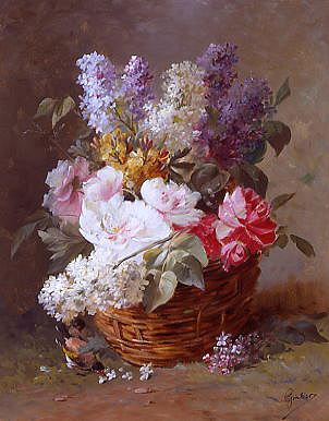 Photo of "FLOWERS IN A BASKET" by PIERRE CAMILLE GONTIER