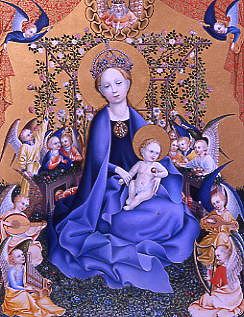Photo of "VIRGIN AND CHILD IN A GARDEN WITH ANGELS" by STEFAN (COPY AFTER) LOCHNER