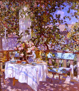 Photo of "ROSES ON THE TERRACE" by PIOTR (CONTEMPORARY-EXTR STOLERENKO