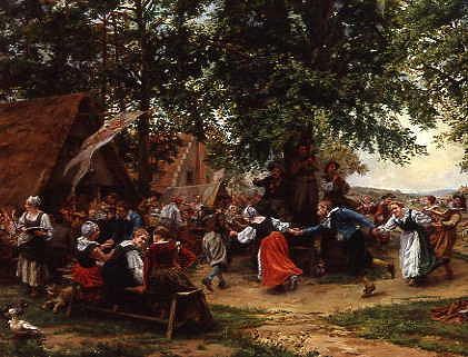 Photo of "THE VILLAGE FETE" by JEAN CHARLES MEISSONIER