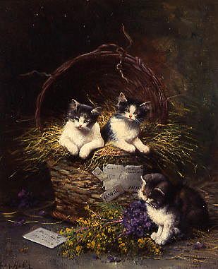 Photo of "KITTENS PLAYING" by LEON CHARLES HUBER
