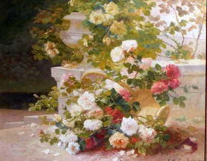 Photo of "A BASKET OF ROSES" by EUGENE HENRI CAUCHOIS
