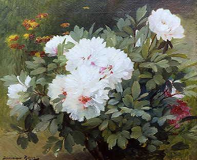 Photo of "A STUDY OF WHITE PEONIES" by DOMINIQUE HUBERT ROZIER