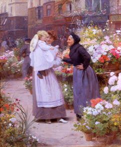 Photo of "THE FLOWER SELLER" by VICTOR GABRIEL GILBERT
