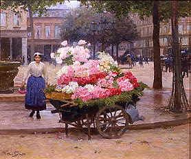Photo of "THE FLOWER STALL, PARIS, FRANCE" by VICTOR GABRIEL GILBERT