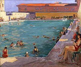 Photo of "SWIMMING POOL, PALM BEACH" by JOHN RA (REVIVED COPYRIG LAVERY