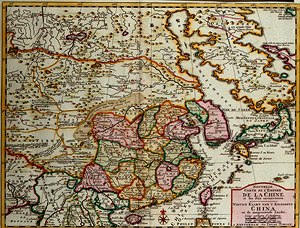 Photo of "NOUVELLE CARTE DE L'EMPIRE CHINE. MAP OF CHINA" by JACQUES TIRION