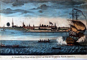 Photo of "A SOUTH-WEST VIEW OF THE CITY OF NEW YORK IN NORTH AMERICA" by JOHN CARWITHAM