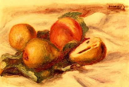 Photo of "STILL LIFE OF APPLES & PEAR" by PIERRE AUGUSTE RENOIR
