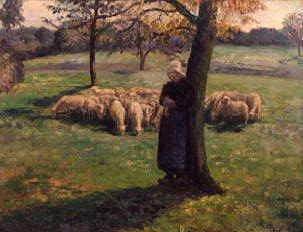 Photo of "THE SHEPHERDESS" by CAMILLE PISSARRO