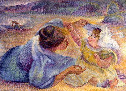 Photo of "MOTHER AND CHILD" by HENRI EDMOND DELACROIX CROSS