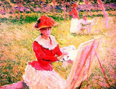 Photo of "THE ARTIST BLANCHE HOSCHEDE, 1892" by CLAUDE MONET