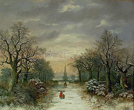 Photo of "A WINTRY WALK." by CHARLES LEAVER
