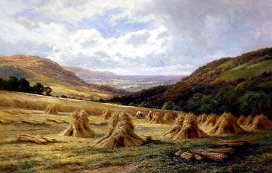 Photo of "HARVEST TIME, HINDHEAD, SURREY" by HENRY H. PARKER