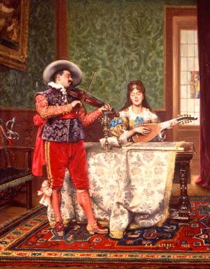 Photo of "THE DUET, 1888" by ADOLPHE ALEXANDRE LESREL