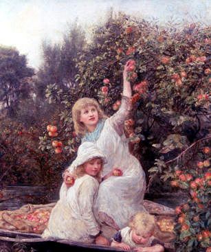 Photo of "PICKING APPLES." by FREDERICK MORGAN